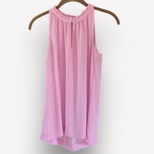 🛼🐠J Crew sleeveless top blouse shell lavender keyhole 00 Ruffle neckline